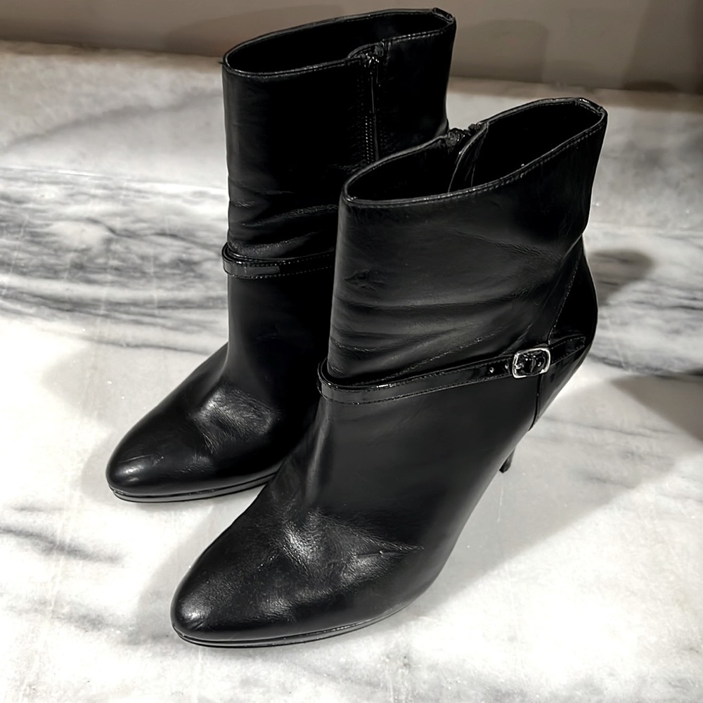 Chaps Ralph Lauren Black Heel Boots Size 10